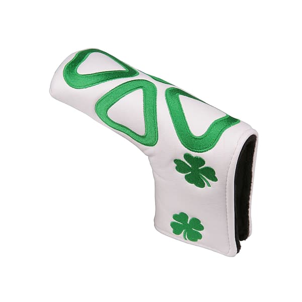 Udsøgt PU-læder Golfbold Putter Headcover med magnet white