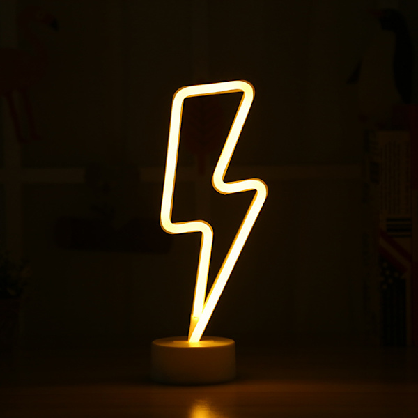 LED neonljusskylt Rumsdekor Nattlampor Batteri- och USB -driven inomhusbelysning Natt- och bordslampor för julfestbar (varm pingis)