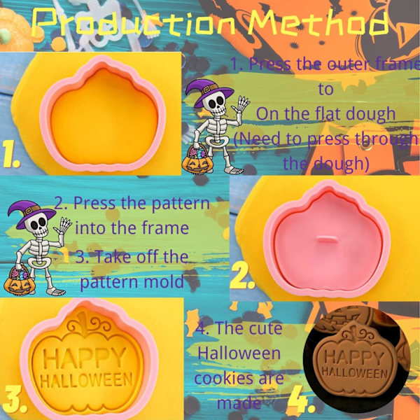 Halloween Cookie Cutter Set - 8 st plastformer