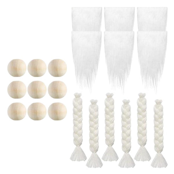1/2/3/5 Faux Stof Gnome Skægdragt 3 Par Fletninger Gnome 1 Pc