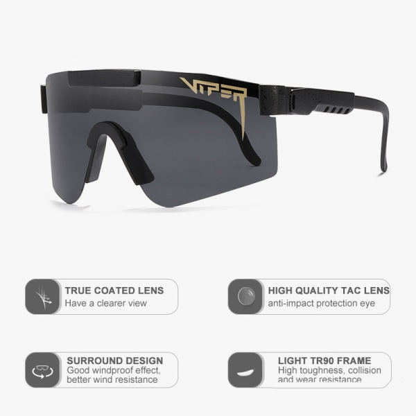 Big Frame Riding Solglasögon Färgglada Full-faced True Film Polarized Solglasögon Säker och Cool C17