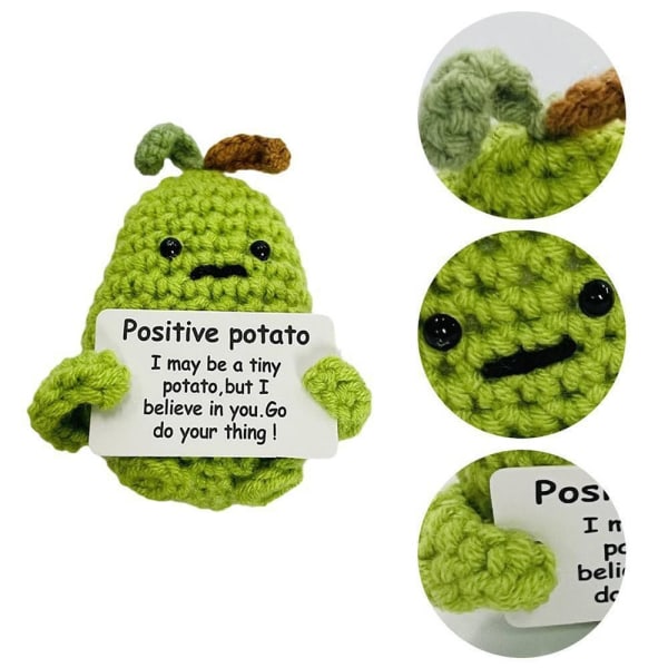 Rolig positiv potatisstickad potatisdocka B