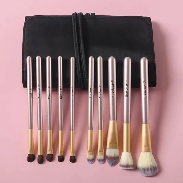 26-fack makeupborste multifunktionell förvaringsväska pink