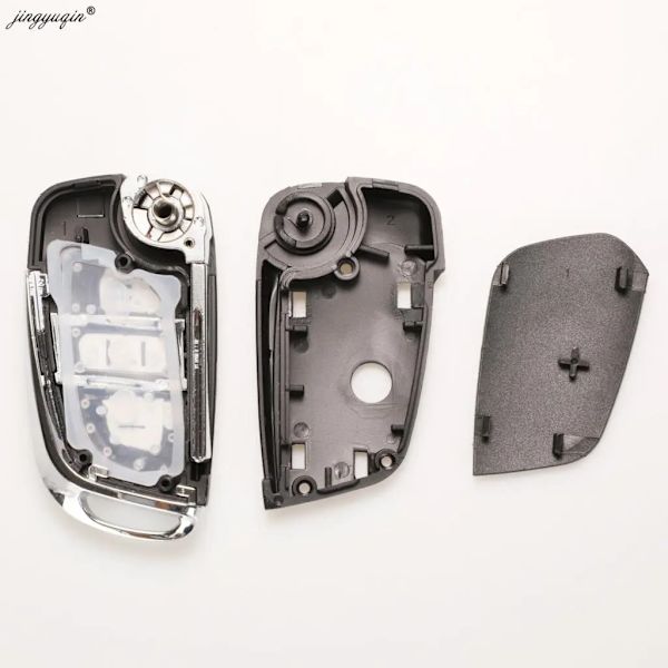 Udskiftnings gummiknapsæt til Hyundai Solaris Accent Tucson l10 l20 l30 Kia Rio Ceed Flip Fjernbetjent Bilnøglehus VA2 2 Button Ce0523 for peugeot