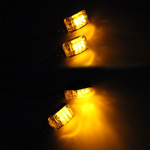 2 stk, Universal Motorsykkel Mini LED Blinklys Auto Acce