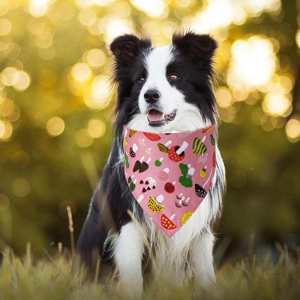 Hund Snusnäsdukar, Prints Pet Scarf, Snusnäsdukar Triangel Haklappar mushroom