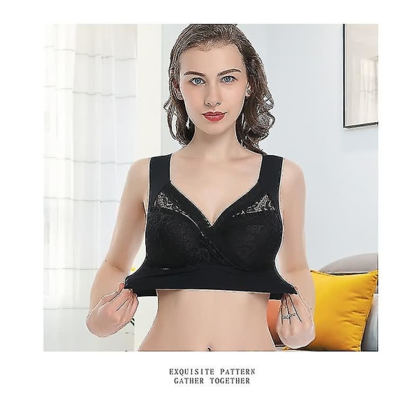 Dame Bralette Push-up BH Sømløs Vest Spetsundertøj Apricot XXL