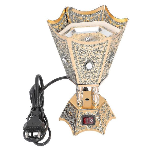 Elektrisk Røgelsebrænder Retro Ornament Røgelsebrænder Metal Håndværk (EU Stik)