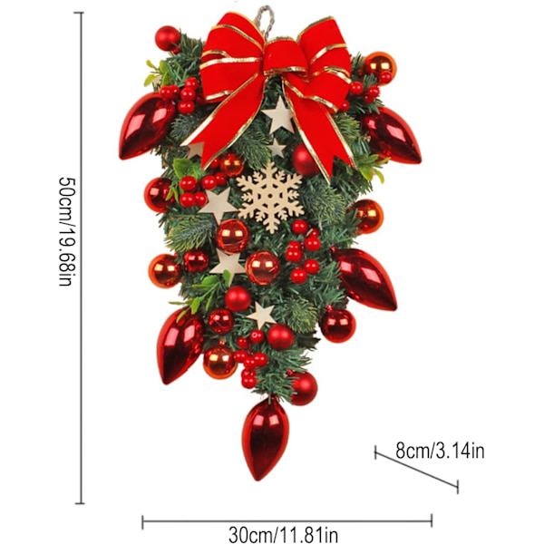 Christmas Teardrop Swag-krans