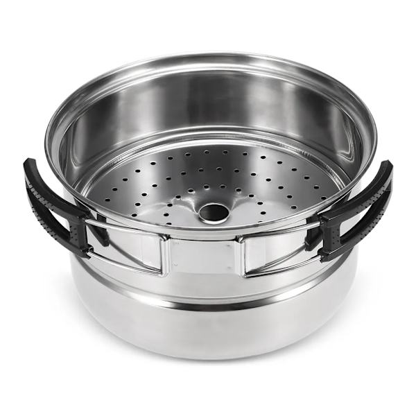 3 st Camping Köksredskap Set Rostfritt Stål Gryta Pan Steam Rack Utomhus Hem Kök Matlagning Set