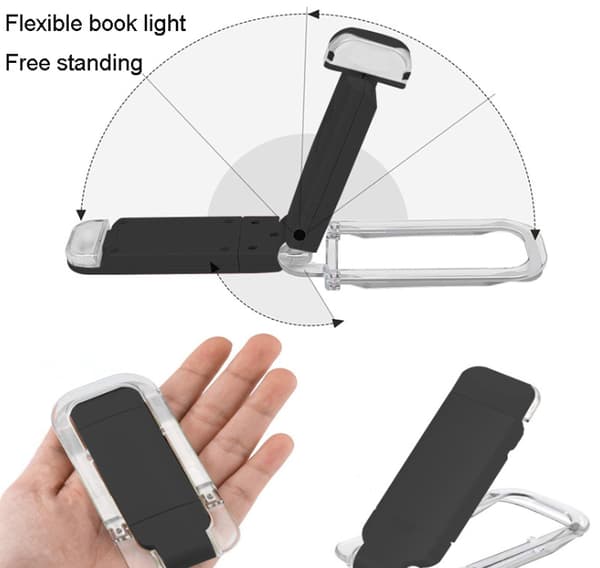 LED-kortboglampe USB genopladelig læselampe