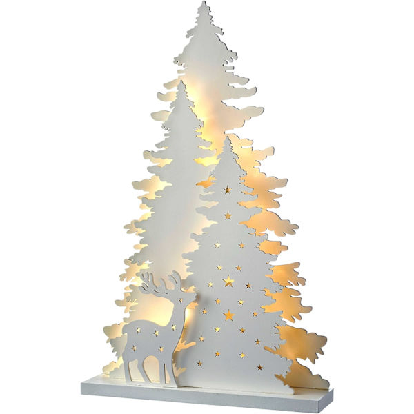 Julbordsdekoration Trä 30cm - Vit (1st, Vit)