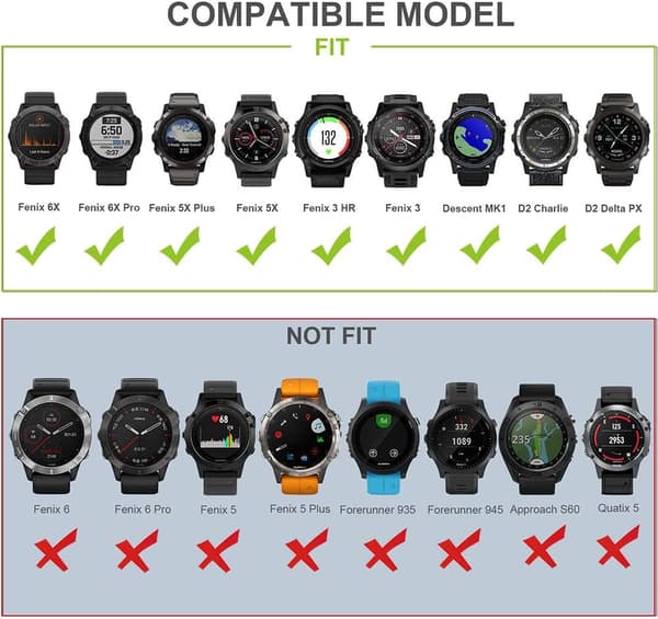 Garmin Fenix ??6x / 6x pro -hihna, Fenix ??5X / 5X plus, Fenix ??