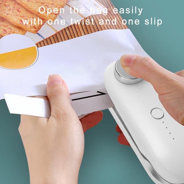 Minilading Praktisk forseglingsmaskin Enhet Mat Snack Plast white one size