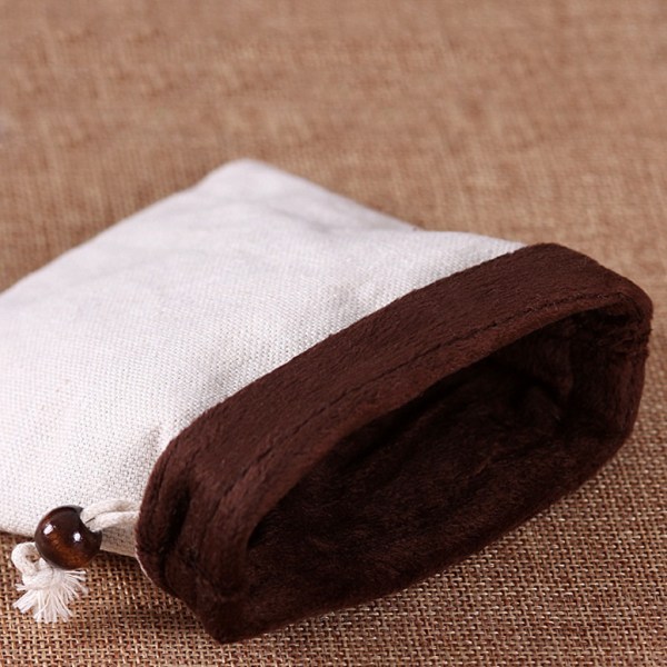 Minismycken Tärningar Kortväska Utskrift Dragsko Påse Rune Divinations Tarotväska Bomullstyg Spelkort Förvarad väska Coffee