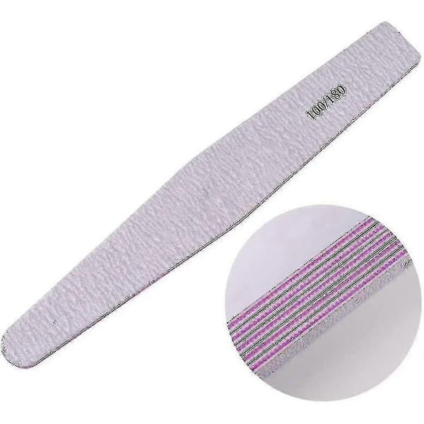 Professionelle neglefile (20 stk.), dobbeltsidede vaskbare 100/180 grit neglefile