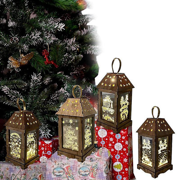 Jullampa Snögubbe Ljuslykta LED Nattljus Hängande Prop Xmas Dekor