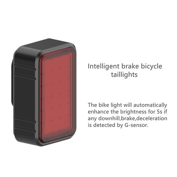 USB Oppladbart LED Sykkelblink Baklys baklys Sykkel 100LM Sykkelbaklykt null - B