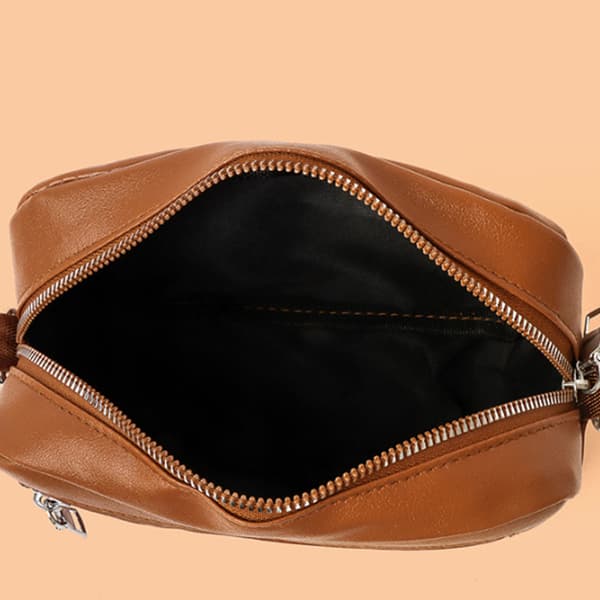 Brun Rhombus Skuldertaske Messenger Taske