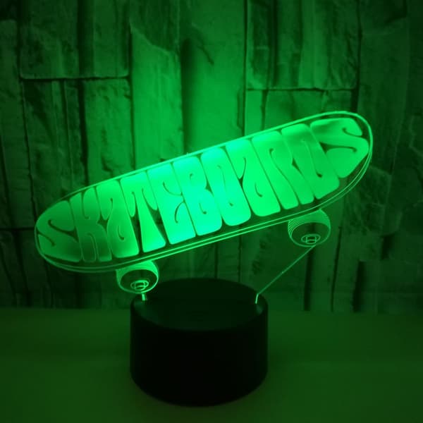 3D Optical Illusion Skateboard Sensor Nattljus