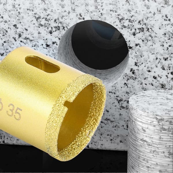 5 stk. diamantloddebor, hulsavsbor til marmor, beton, glas, keramik 35 mm