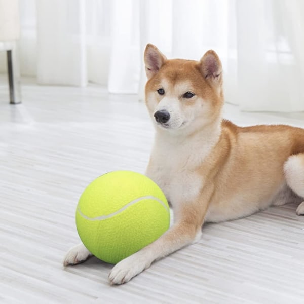 Jätte tennisboll, 24 cm Tandfri leksak för stora husdjur Hundar Utomhus strandsport