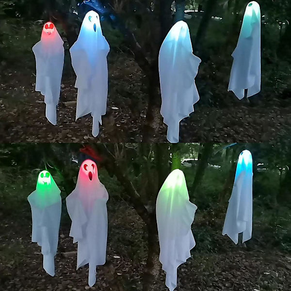 Ghost Led -riippuvalaisin 3 kpl Creative Rekvisiitta Ornamentti Sisustustarvikkeet Koti Piha Paikan Asettelu Rekvisiitta