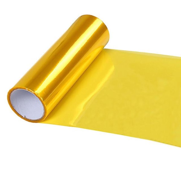 Car Light Tint Film Set - Headlight Taillight And Brake Light Vinyl Wrap Kit Translucent Adhesive Cover gold 30CM*100CM