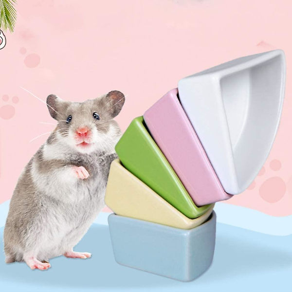 Hamsterskål, keramik, tyggeskål, vandskål til små gnavere, gerbiler, hamstere, mus, grise