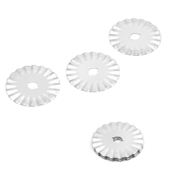 10 stk 45 mm roterende kutter Pinking-blader for lærstoff papir blondeverk syverktøy