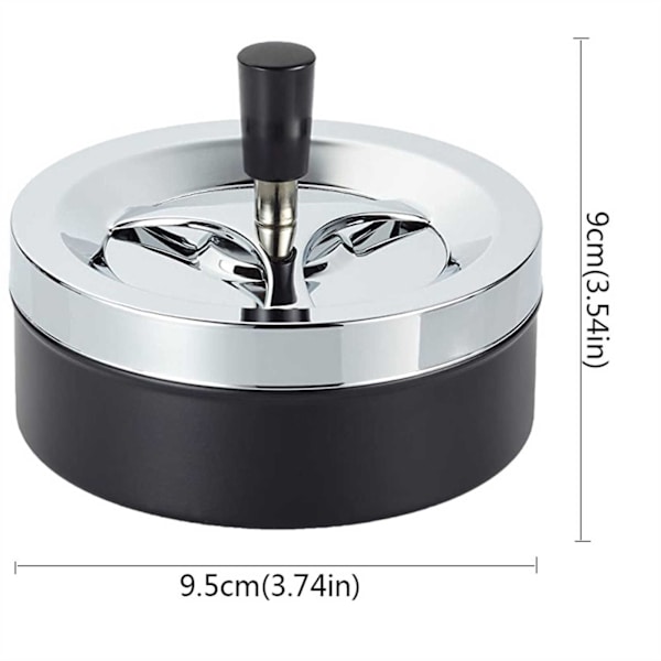 9,5*9cm portabelt matbord runt askkopp med lock