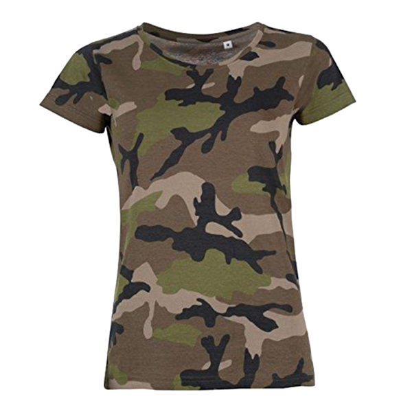 OL Dame/Dame Camo Kortærmet T-shirt Camouflage S