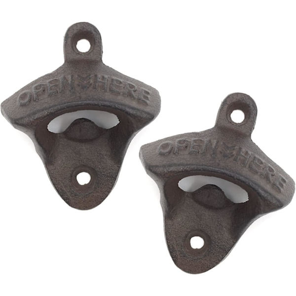 Support Väggmålning Dcapsuleur, Lot De 2 En Fonte Style Vintage Bouteille De Bire Öppnare Par