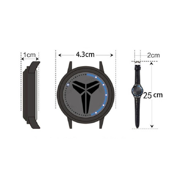 Porträttmodell pekskärm elektronisk watch - Currymodell, boll