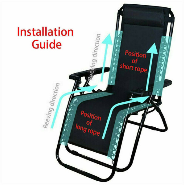 4st Elastic Cord Stol Recliner Bindrep