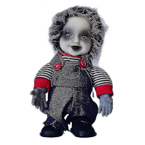 Halloween Kauhu Sähköinen Pelottava Kummitusnukke Koriste Ääniaktivoitu Valo Kummitustalon Rekvisiitta