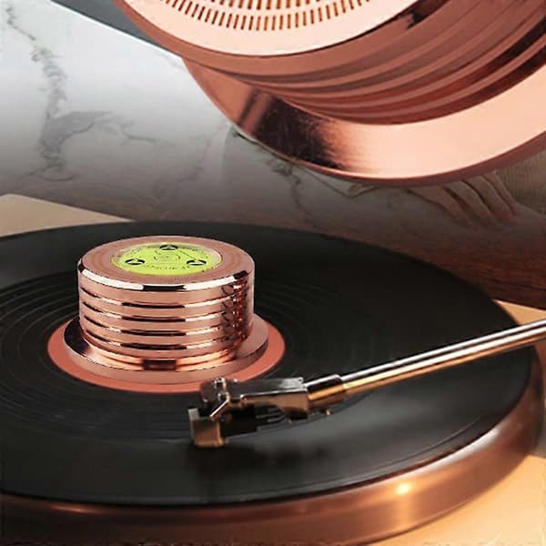 Universal 60Hz LP Vinylplade Pladespiller Stabilisator Aluminium Vægtklemme Lys Sort