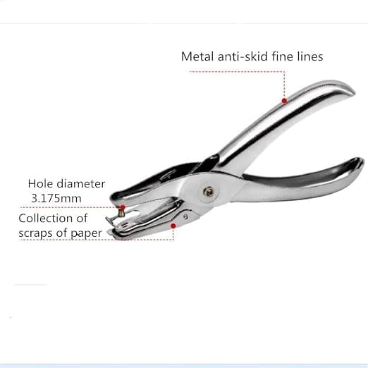3mm Metall 1 Hålslag för Pappershantverk, Gratulationskort, Scrapbooking