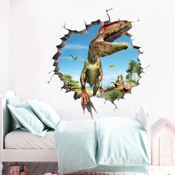 En dinosaurieväggdekor 50×50CM för sovrum, vardagsrum och hem