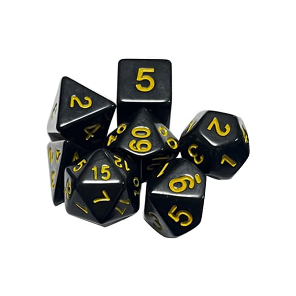 7 st DND-polyedriska tärningar RPG-tärningar för fängelsehålor-och-drakar, Pathfinder-MTG, D&D-rollspel, set Green