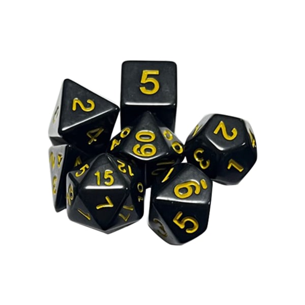 7 stk. DND polyedriske terninger RPG-terninger til Dungeons & Dragons, Pathfinder-MTG, D&D rollespil, sæt Yellow