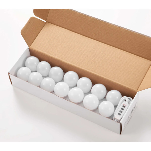 USB 3 Färg LED Makeup Ljus Ögonskydd Bulb Sminkbord Smink Ljus Sminkspegel Hem Dre 14 lights