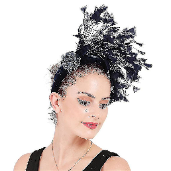 Kvinder Sort Fjer Pandebånd Fascinator Til Maskerade Karneval Fest