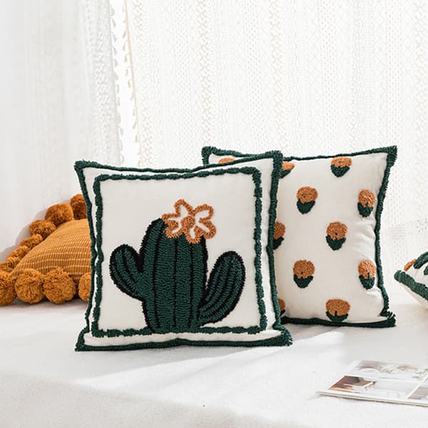 Kuddfodral med broderad söm Personlig kramande case Sticksoffa Cover D