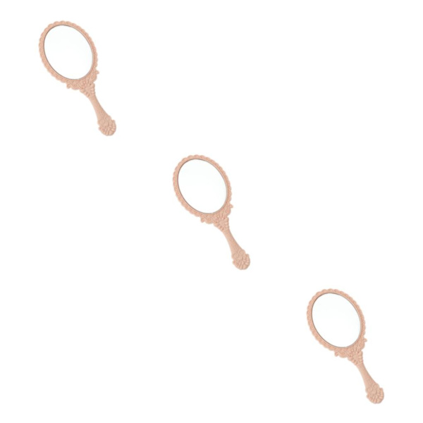 2/3/5 spegel för makeupälskare Bärbar och pålitlig klar Pink 3PCS
