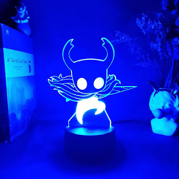 3D Night Light, Hollow Knight Figurine Player Drawing Art Las
