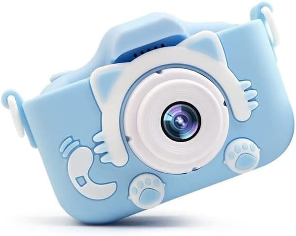 Mini tecknad kattunge digitalkameraleleksak (blå)