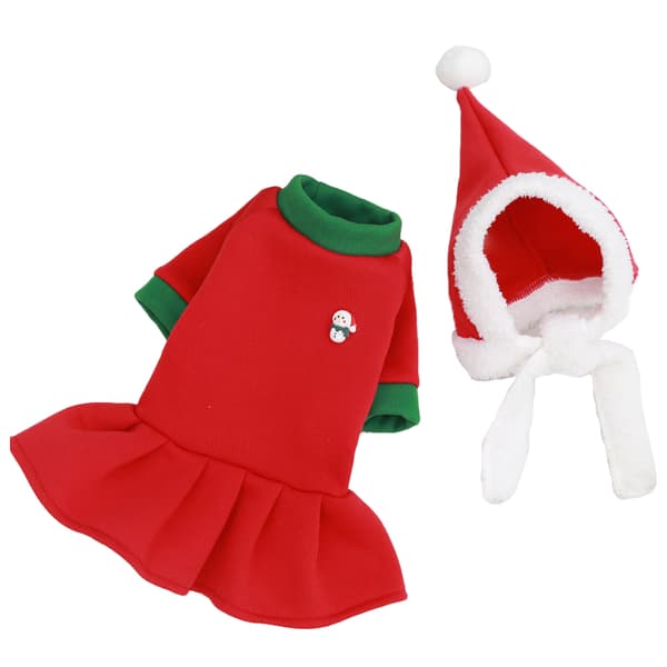 Julhusdjurskläder, härlig julälgdesign öt tomte S