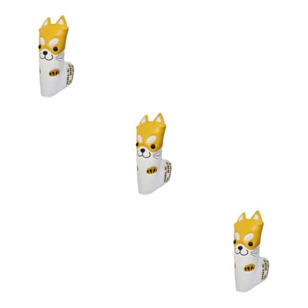 1/2/3 Dog Pattern För Golf Putter Headcover Cover för Yellow 3PCS