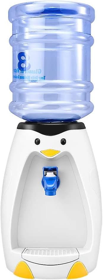2,5 l mini söt pingvin vattendispenser med vattenhink Drick 8 vattenglas till studenthem